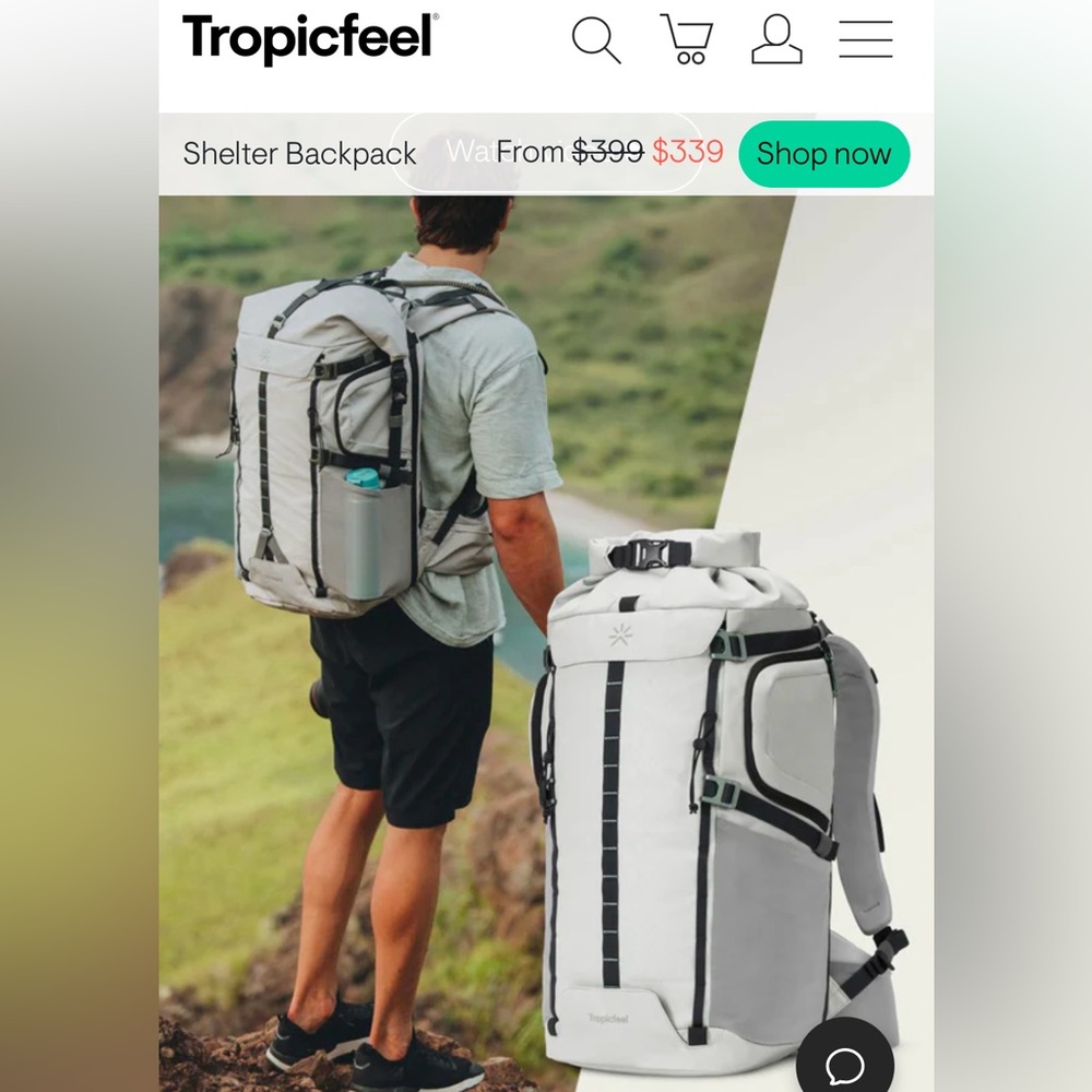 Expandable Travel Backpack with Hanger Compartment & Compression System